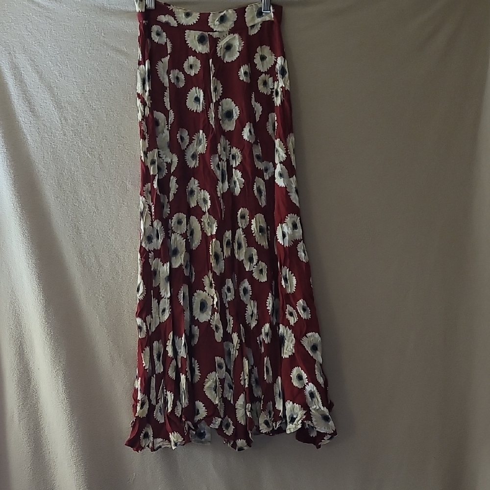 Vintage Sunflower 90s Button Up Maxi Skirt - Picture 2 of 4